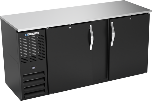 BBN68HC-F-B | 68" Narrow Depth Solid Doors Food Rated Back Bar in Black BBN68HC-F-B | 68" Narrow Depth Solid Doors Food Rated Back Bar in Black