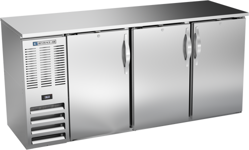 BBN72HC-F-S | 72" Narrow Depth Solid Doors Food Rated Back Bar in Stainless Steel BBN72HC-F-S | 72" Narrow Depth Solid Doors Food Rated Back Bar in Stainless Steel