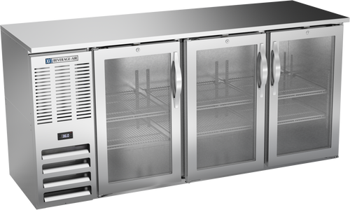 BBN72HC-G-S | 72" Narrow Depth Glass Doors Back Bar in Stainless Steel BBN72HC-G-S | 72" Narrow Depth Glass Doors Back Bar in Stainless Steel