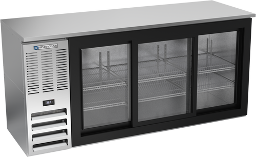 BBN72HC-GS-S | 72" Narrow Depth Sliding Glass Doors Back Bar in Stainless Steel BBN72HC-GS-S | 72" Narrow Depth Sliding Glass Doors Back Bar in Stainless Steel