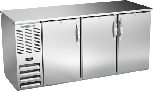 BBN72HC-PT-S | 72" Narrow Depth Solid Doors Pass-thru Back Bar in Stainless Steel BBN72HC-PT-S | 72" Narrow Depth Solid Doors Pass-thru Back Bar in Stainless Steel