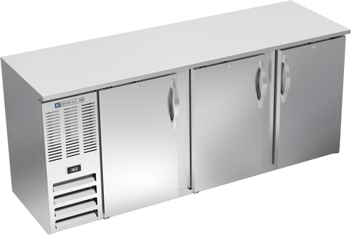 BBN78HC-F-S | 78" Narrow Depth Solid Doors Food Rated Back Bar in Stainless Steel BBN78HC-F-S | 78" Narrow Depth Solid Doors Food Rated Back Bar in Stainless Steel