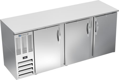 BBN78HC-S | 78" Narrow Depth Solid Doors Back Bar in Stainless Steel BBN78HC-S | 78" Narrow Depth Solid Doors Back Bar in Stainless Steel