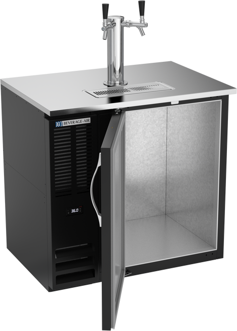 DDN36HC-B | 36" Narrow Depth Direct Draw Dispenser in Black