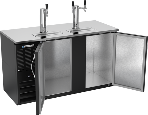 DDN58HC-B | 58" Narrow Depth Direct Draw Dispenser in Black