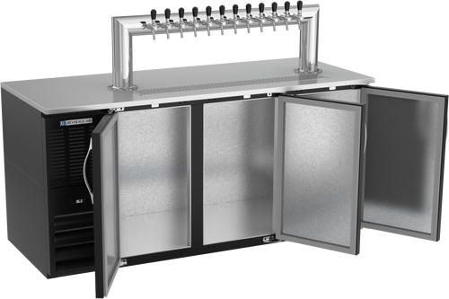 DD72HC-B-12T | 72" Twelve Tap Direct Draw Dispenser in Black