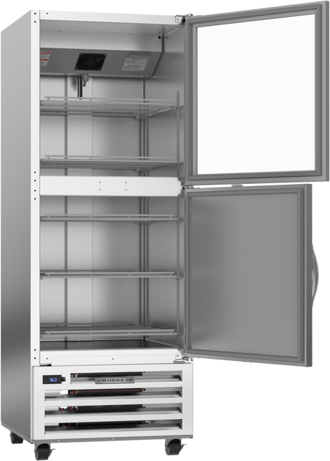 RI18HC-HGS | RI Series Half Glass Half Solid Reach-In Refrigerator