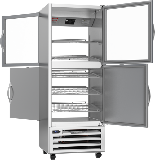 RID18HC-HGS | RI Series Half Glass Half Solid Pass-Thru Refrigerator