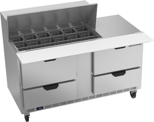 SPED60HC-18M-4 | 60" Sandwich Prep Table Four Drawers Mega Top