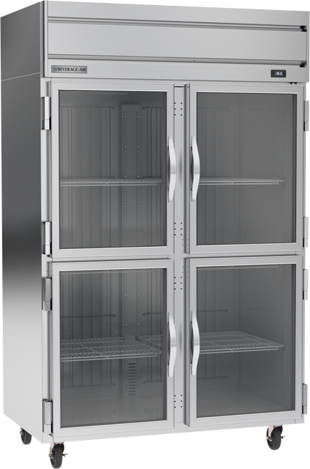 HRP2HC-1HG | Horizon Top Mount Half Glass Double Door Reach-In Refrigerator