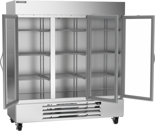 HBR72HC-1-G | Horizon Bottom Mount Glass Door Reach-In Refrigerator