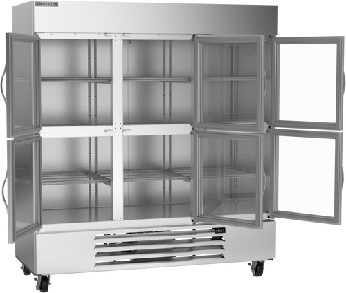 HBR72HC-1-HG | Horizon Bottom Mount Half Glass Door Reach-In Refrigerator