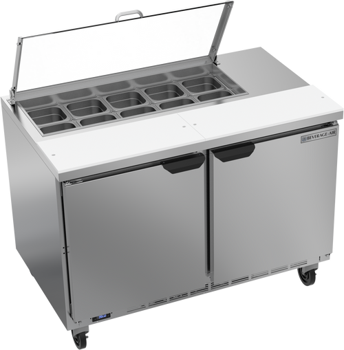 SPE48HC-10-CL | 48" Sandwich Prep Table Two Door with Clear Lid