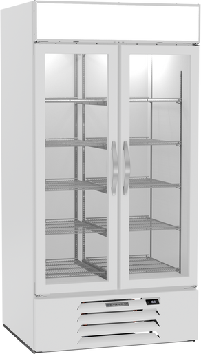 MMF35HC-1-W | MarketMax Glass Door Merchandiser Freezer in White
