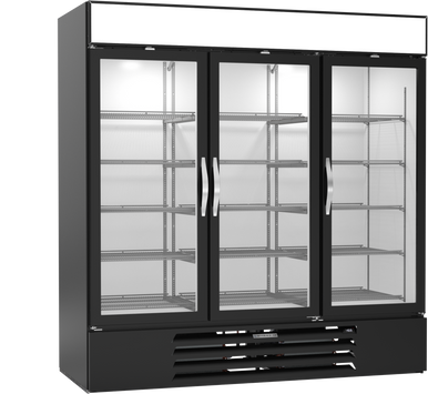 MMF72HC-1-B | MarketMax Glass Door Merchandiser Freezer in Black