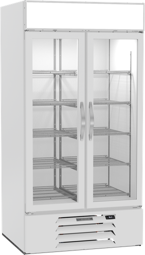 MMR35HC-1-W | MarketMax Glass Door Merchandiser Refrigerator in