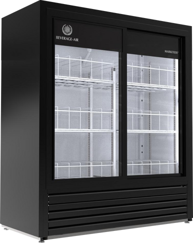 MT41-54-1-SDB | Marketeer Sliding Glass Door Merchandiser in Black