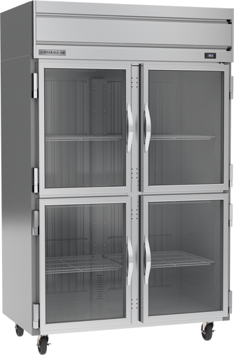 ひろHHBD1ｍlリキッド HR2HC-1HG | Horizon Top Mount Half Glass Double Door Reach-In