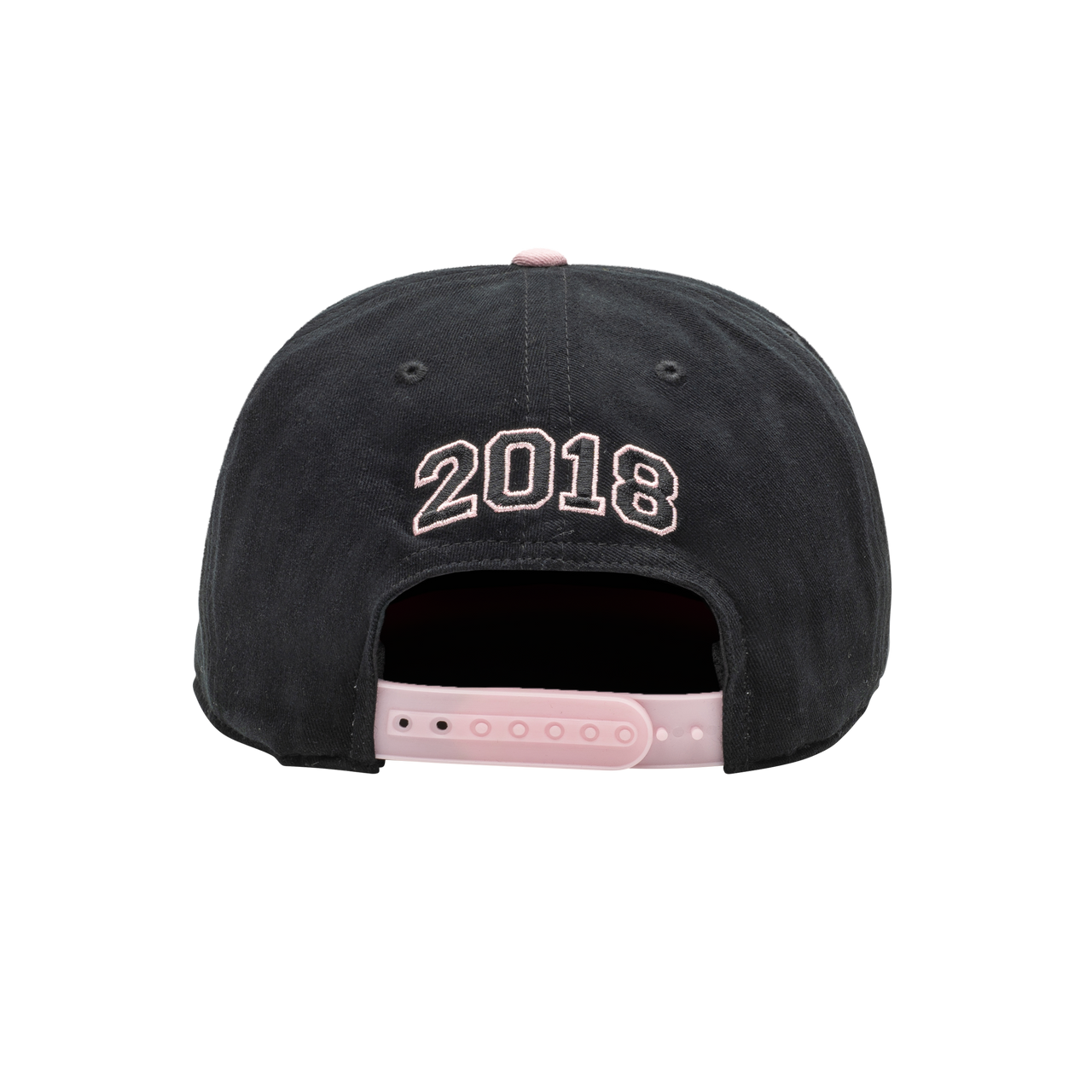 Inter Miami CF 'Swingman' Snapback Hat by Fan Ink - Black/Pink MLS - Back View