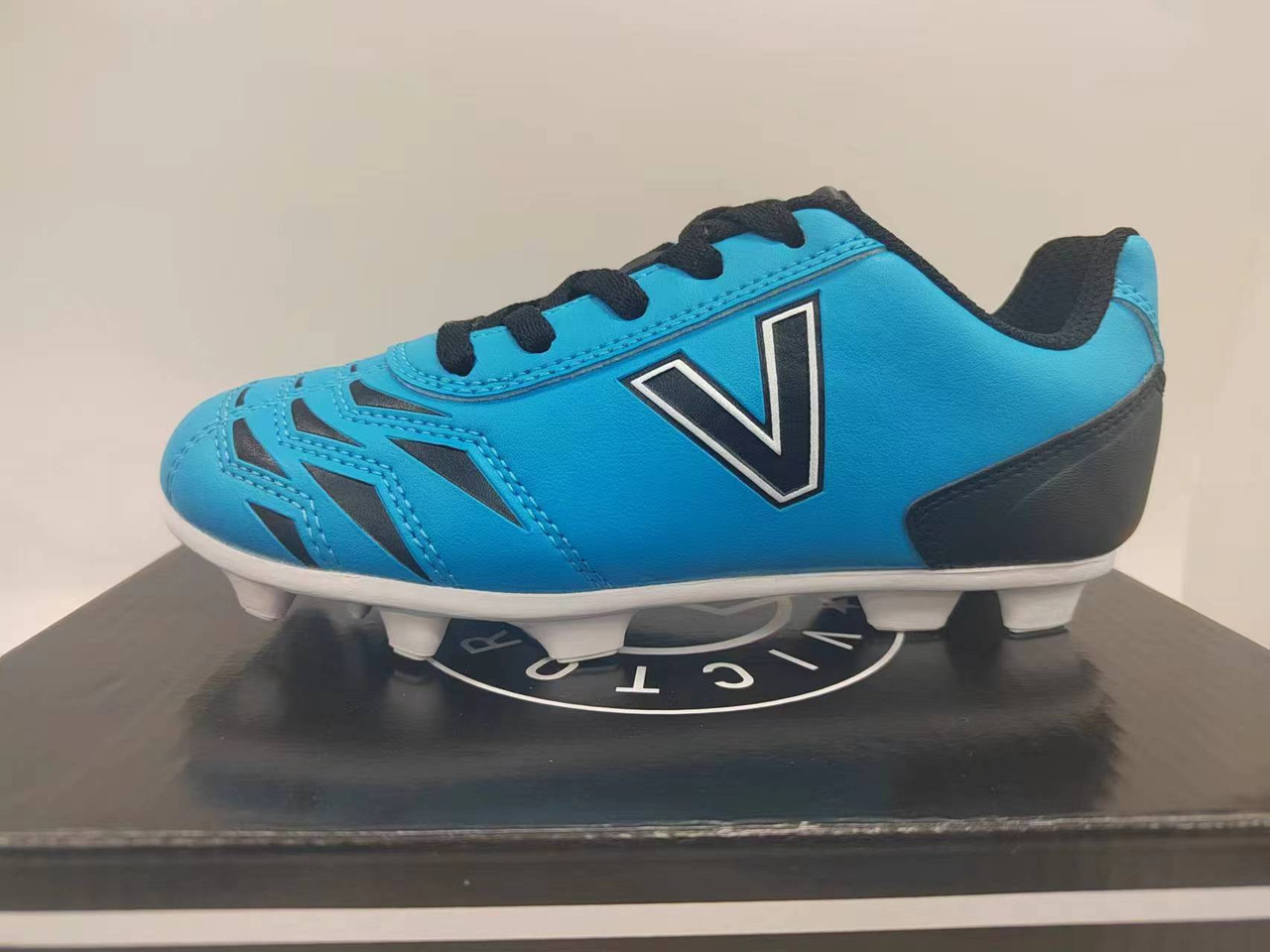 Bulk 12 Pairs size 8C  - Victor Sierra Kids Cattura MD Jr Soccer Shoes Columbia Blue