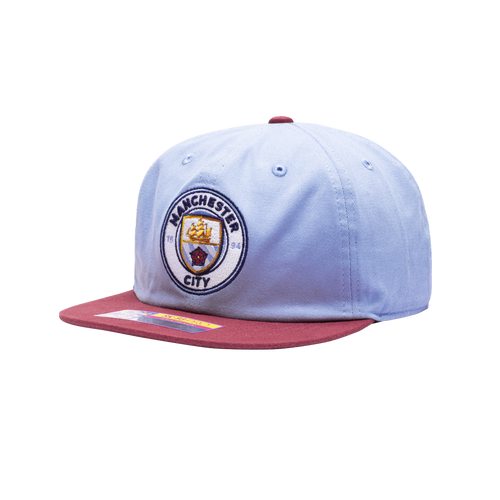 Manchester City 'Swingman' Adjustable Snapback Soccer Hat - Blue / Cardinal Red
