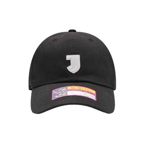 Bulk Sale 6 Hats Juventus 'Casuals' Adjustable Classic Style Soccer Hat - Black