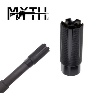 Long Round Textured Flash Hider Muzzle Brake