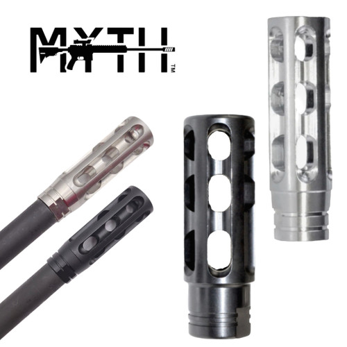 Long Round 12 Port Flash Hider Muzzle Brake FH-LNGRNDPRTD