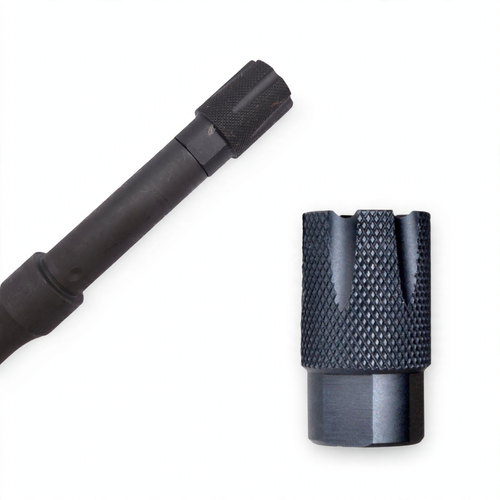 Short Round Textured - Flash Hider Muzzle Brake