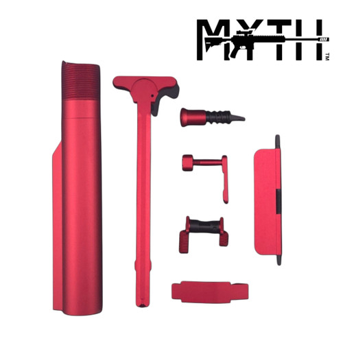 Enhanced Upper & Lower Parts Kit - AR15 AR22 AR9 - Anodized Red CPK-ENH-RED