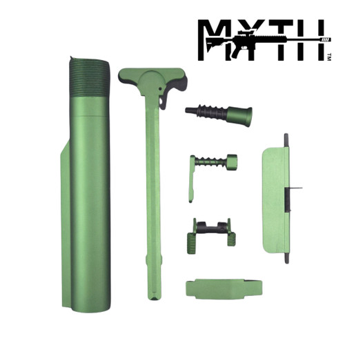 Enhanced Upper & Lower Parts Kit - AR15 AR22 AR9 - Anodized Green CPK-ENH-GRN