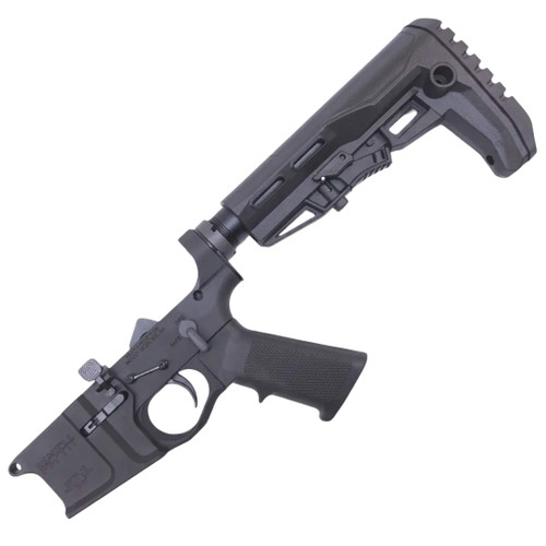 Complete Lower Receiver Assembly - Adjustable Stock - Pistol/Rifle - CURVED ASSLWR-CRVD-ADJSTK