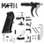 Standard AR15 Lower Parts Kit + Anti-Walk Pins - Curved Trigger LPK-CRV