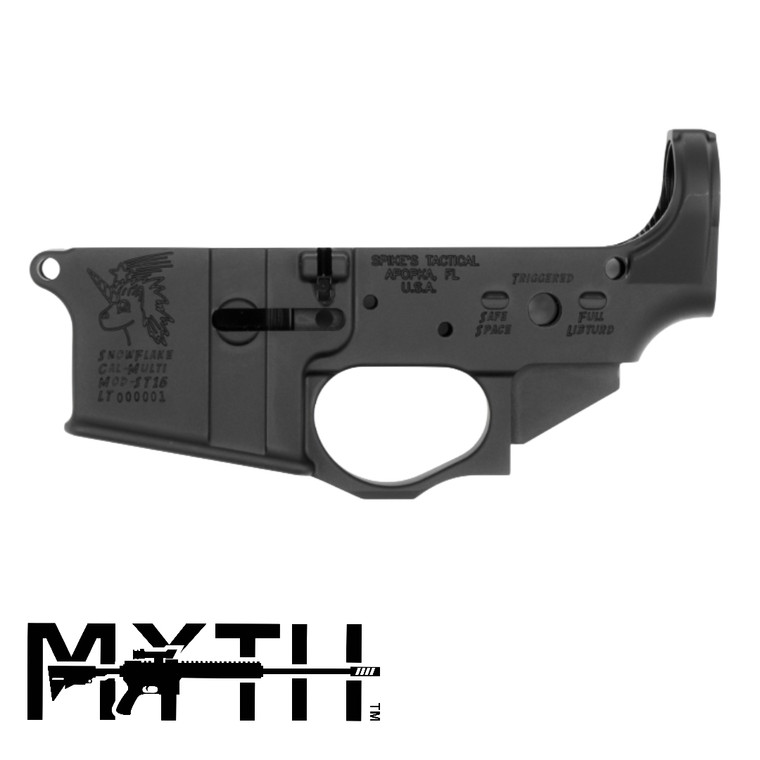 Spikes Tactical SNOWFLAKE AR-15 AR-22 Stripped Lower Receiver BLEM - Black
