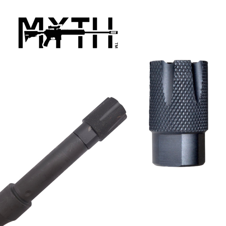 Short Round Textured Flash Hider Muzzle Brake FH-TEXT-SM