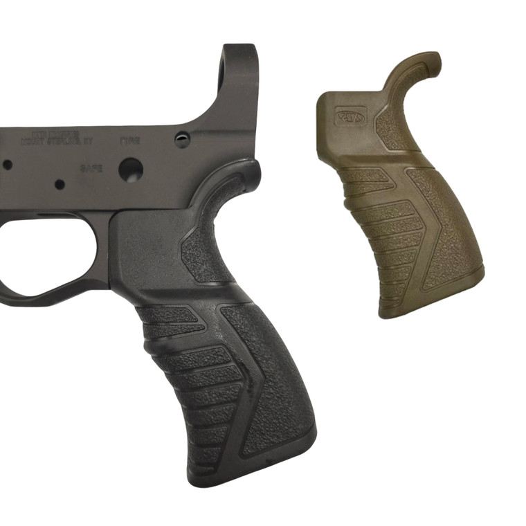 AR Pistol Grip - Modern Ergonomic Rubberized Design With Beaver Tail GRP-RUBMOD