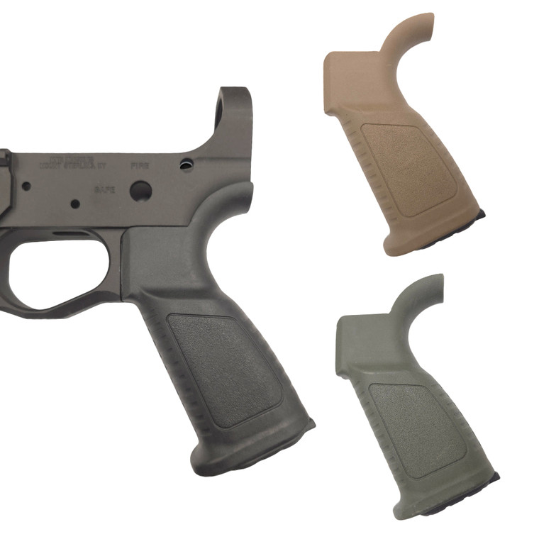 AR Pistol Grip - Rubberized Block Design with Beaver Tail GRP-RUBBLCK
