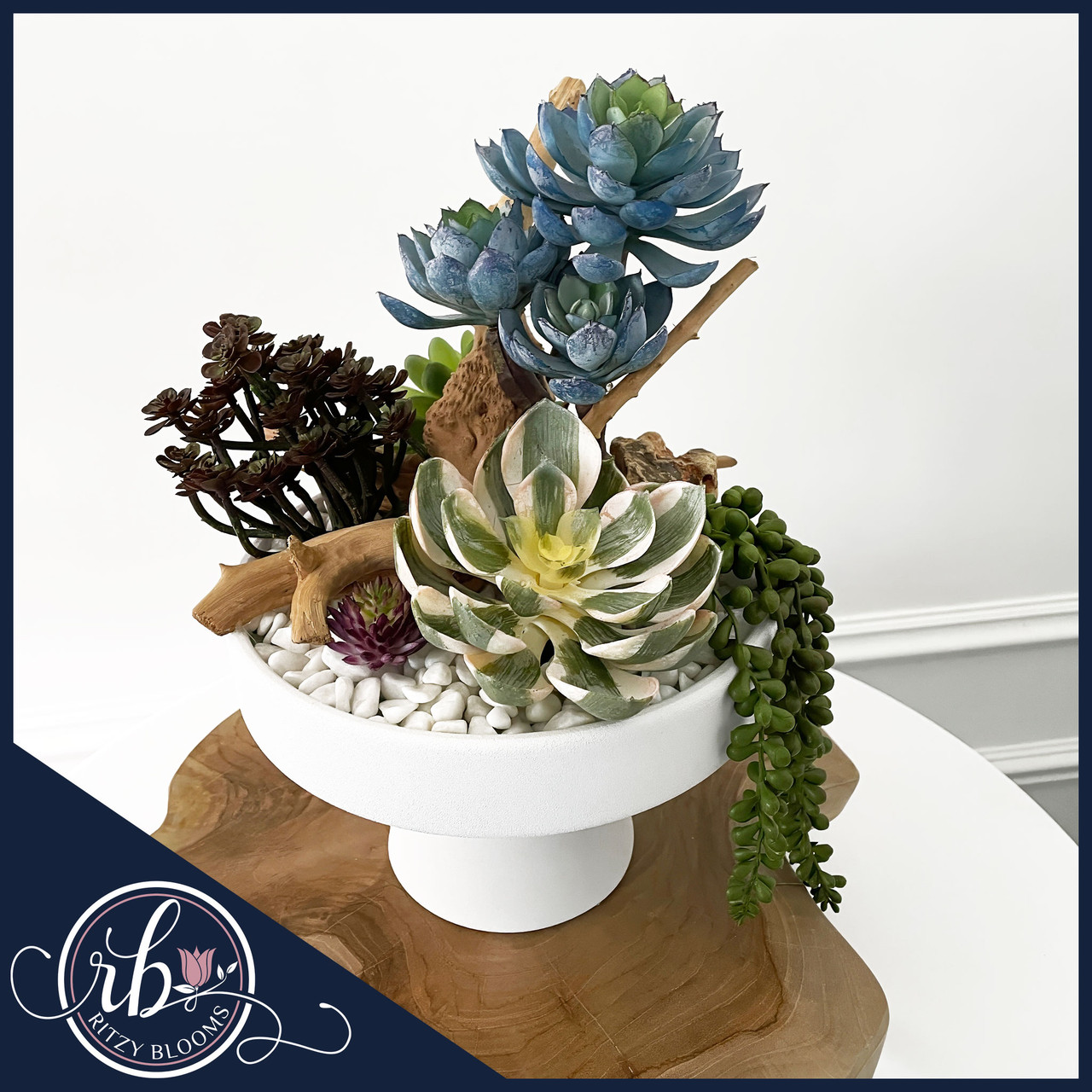 Desert Bloom Elegance - Realistic Artificial Succulent Arrangement