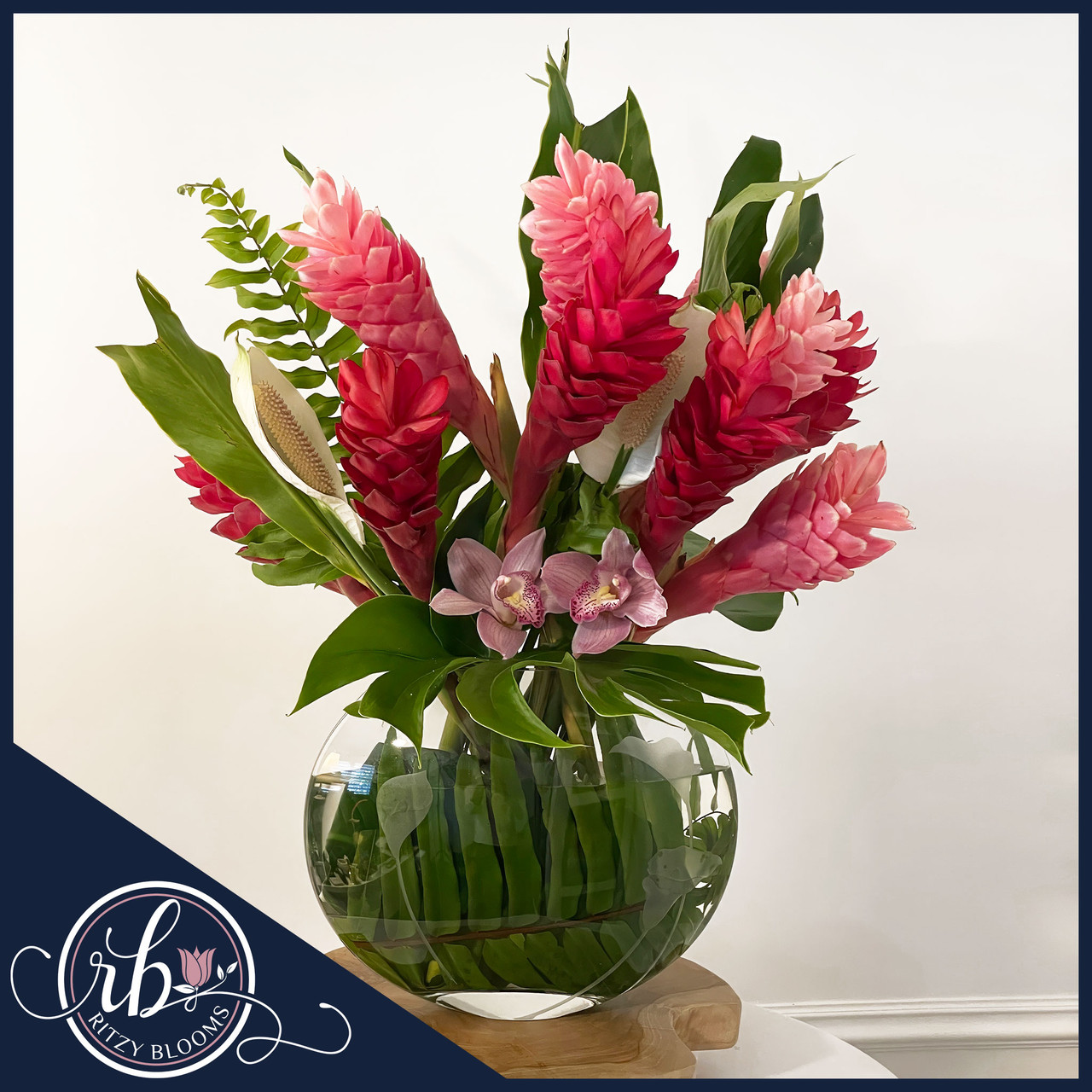 Blushing Paradise  A Tropical Flower Arrangement