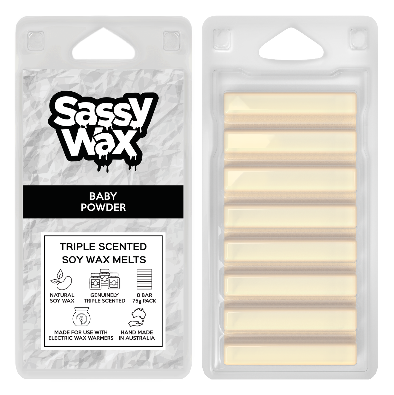 Baby Powder Triple Scented Soy Wax Melts 8 Pack