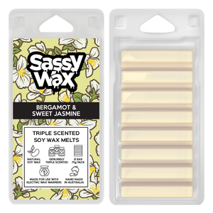 Bergamot & Sweet Jasmine Triple Scented Soy Wax Melts 8 Pack Bergamot & Sweet Jasmine Triple Scented Soy Wax Melts 8 Pack