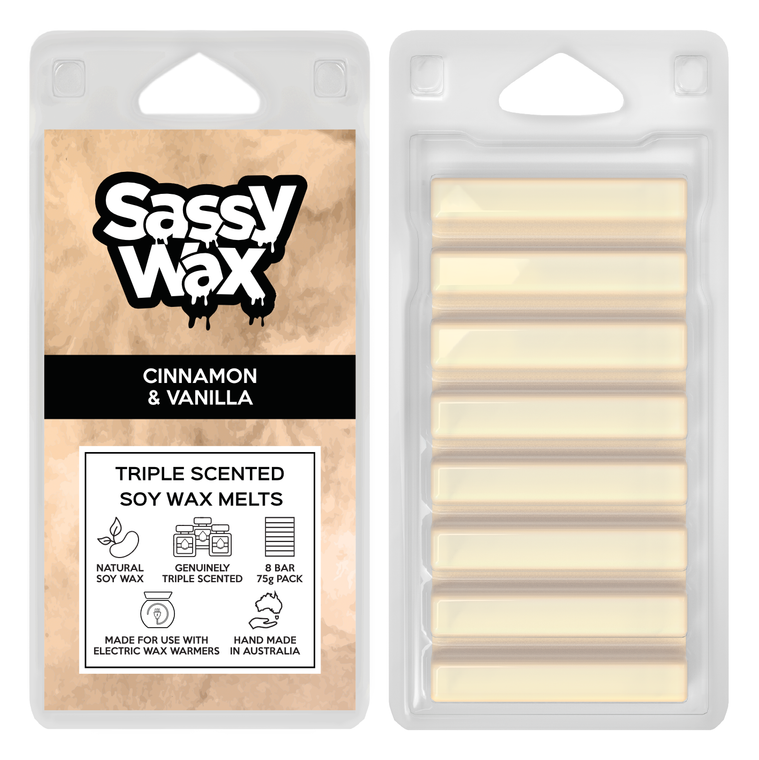 Cinnamon & Vanilla Soy Wax Melts 8 Pack
