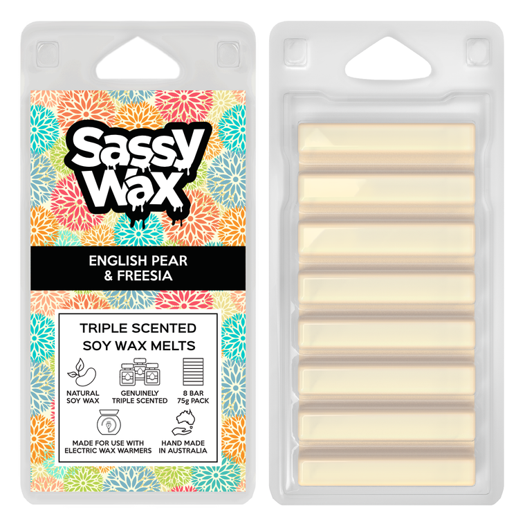 English Pear & Freesia Soy Wax Melts 8 Pack