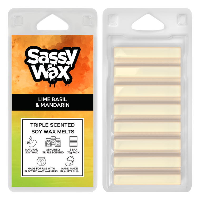 Lime Basil & Mandarin Soy Wax Melts 8 Pack