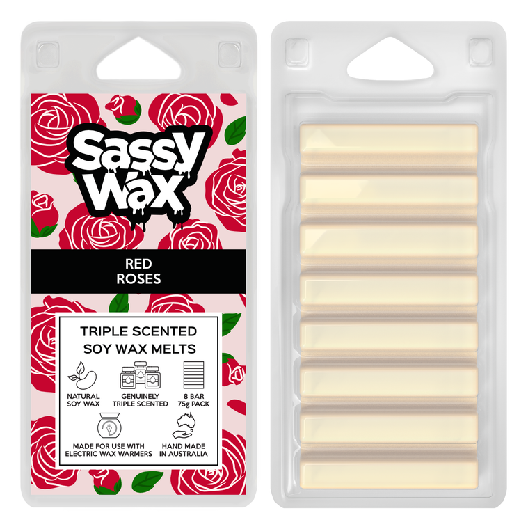 Red Roses Soy Wax Melts 8 Pack