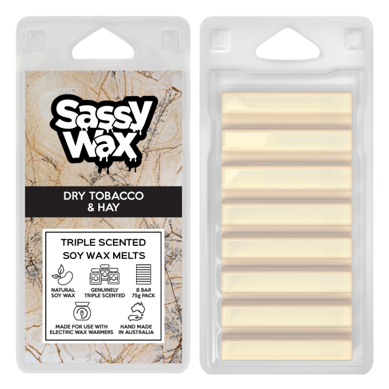 Dry Tobacco & Hay Triple Scented Soy Wax Melts 8 Pack