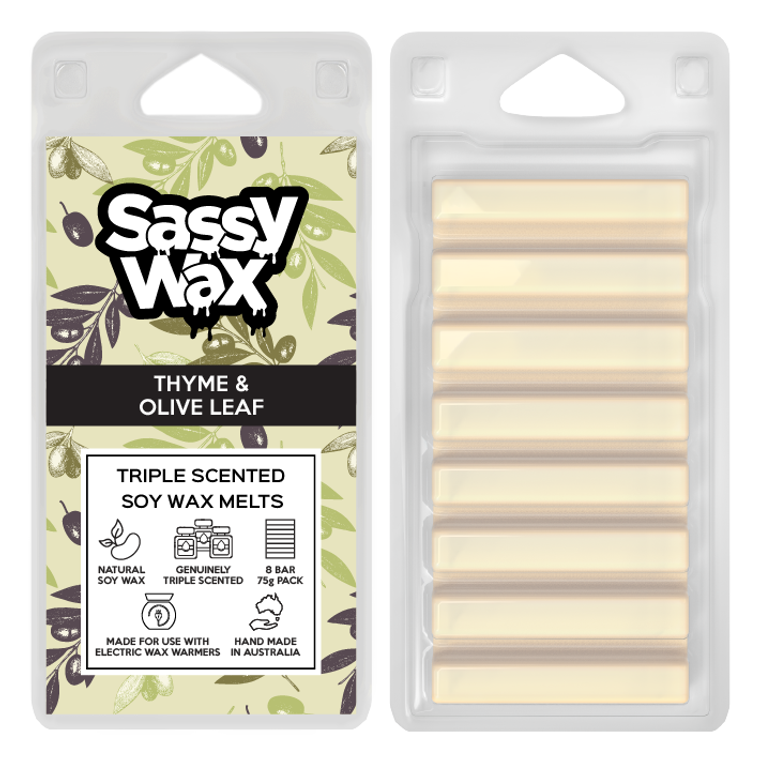 Thyme & Olive Leaf Triple Scented Soy Wax Melts 8 Pack