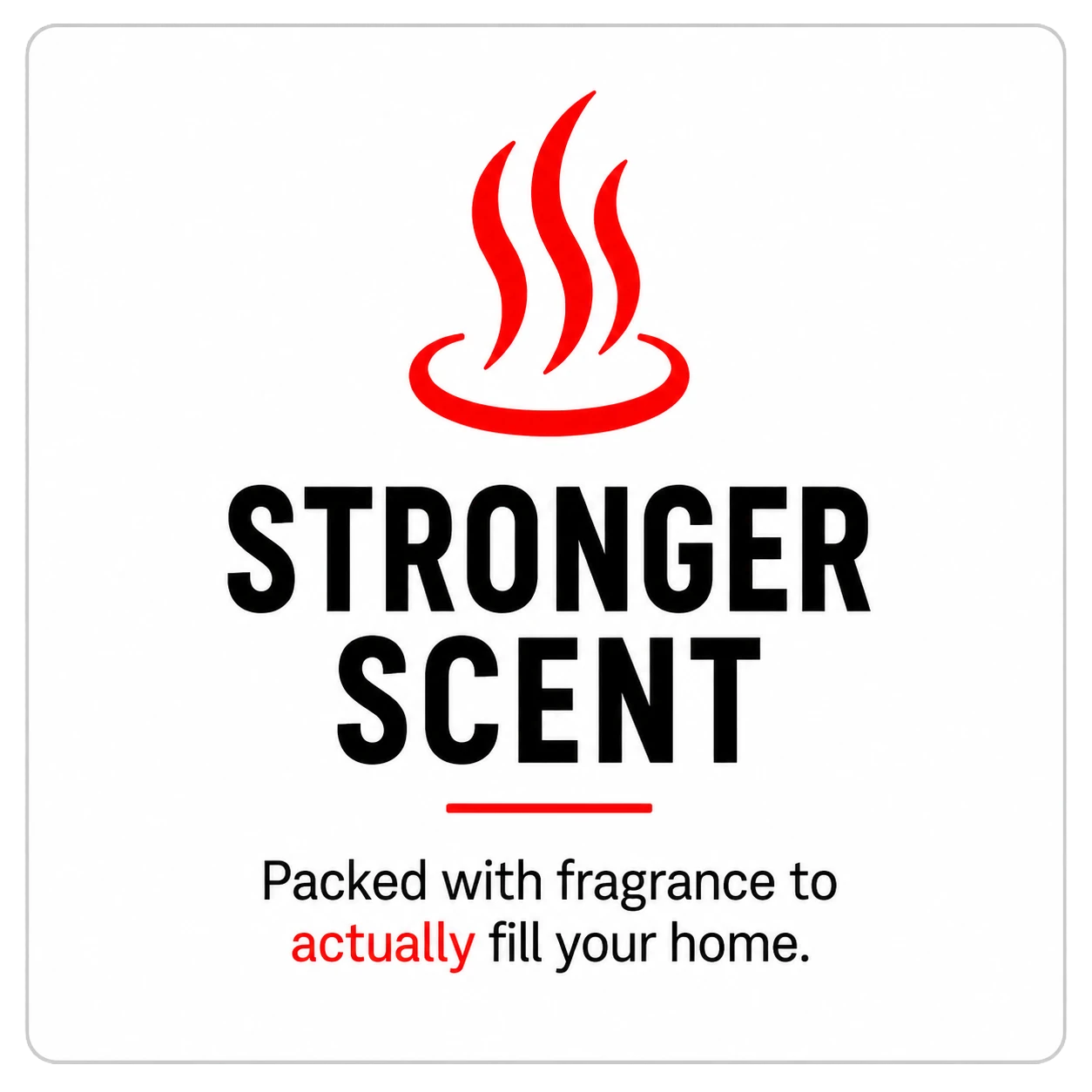 Stronger scent soy wax melts icon showing high fragrance strength for home use