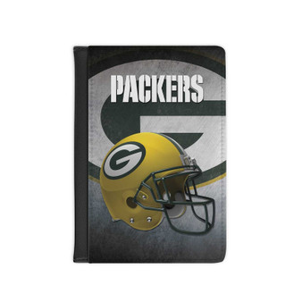 Green Bay Packers NFL Passport PU Cover Wallet Faux Leather Black