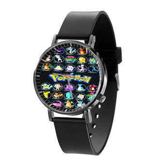 Pokemon Characters Black Quartz Watch